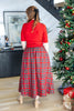 Kilted Edge Plaid Skirt