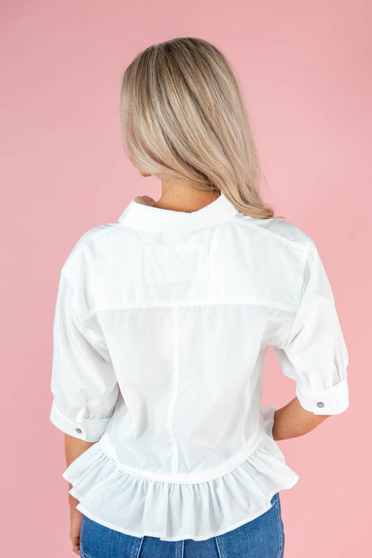 Clean Cut Short Sleeve Blouse
