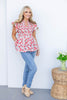Blush Bloom Short Sleeve Top