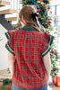 Festive Flutter Plaid Top