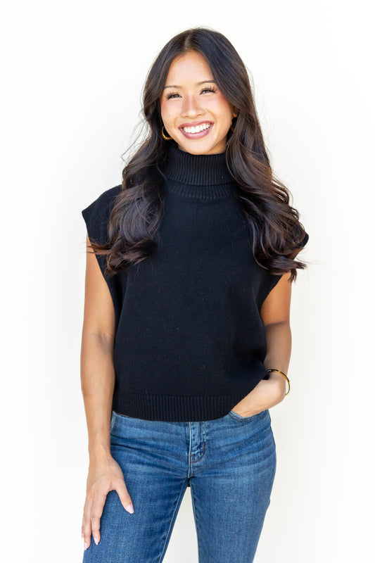 Coconut Grove High-Low Turtleneck Sweater