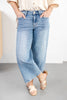 Flex Appeal Vintage Wash Wide Crop Jeans