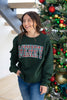 Plaid Merry Graphic Crewneck Sweatshirt