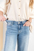 Flex Appeal Vintage Wash Wide Crop Jeans