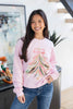 Pastel Christmas Tree Graphic Crewneck Sweatshirt