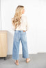 Flex Appeal Vintage Wash Wide Crop Jeans
