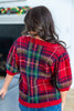 Plaid & Pretty Puff Sleeve Cardigan