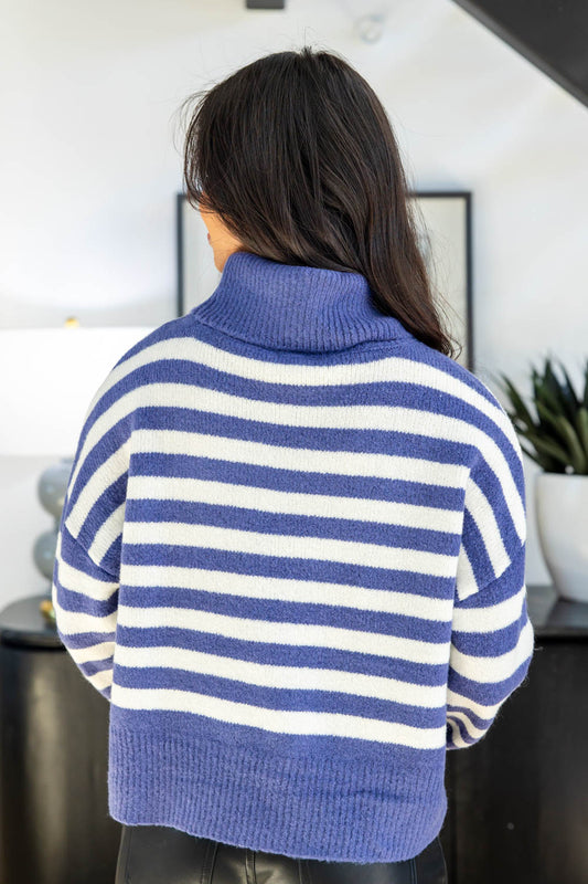 Bundle Me Up Striped Turtleneck Sweater