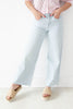 Barely Blue Bleach Wash Wide Leg Crop Jeans