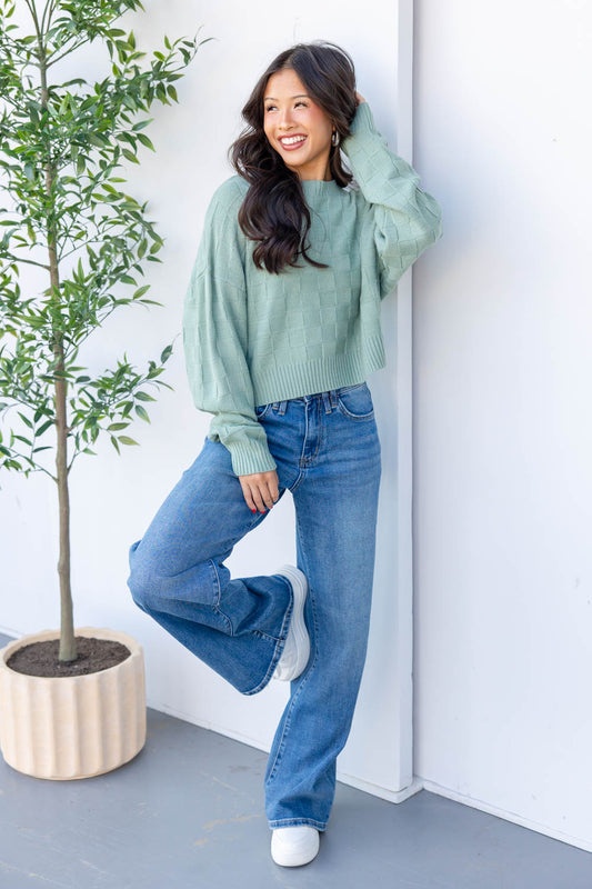 Morning Chill Checkered Sweater