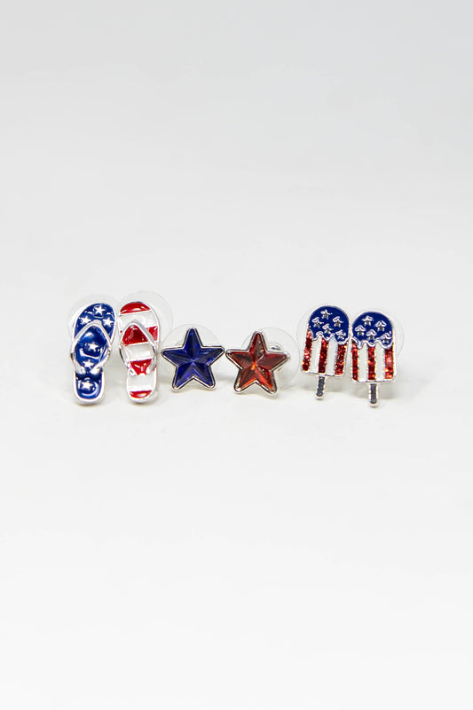 Red, White & Sweet Earrings Trio