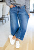 Shine On Mid Rise Clean Crop Denim Jeans