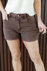 Mocha Mood Brown Cutoff Shorts