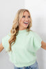 Sweet Core Mock Neck Short Sleeve Top