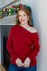 Styled Off Center Long Sleeve Top