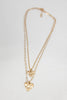 Open Hearted Layered Pendant Necklace