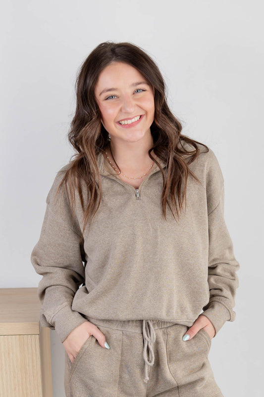 Sunday Snuggles Half Zip Sweatshirt