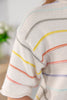Bright & Breezy Striped Short Sleeve Sweater