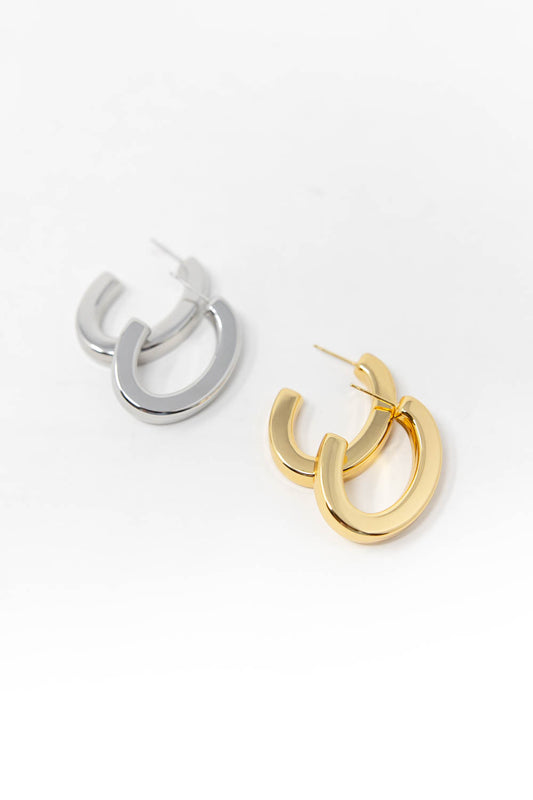 Polished Aura Oval Hoops