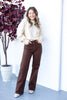 Mocha Moves Brown Slim Wide Jeans