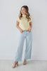 Barely Blue Bleach Wash Wide Leg Crop Jeans