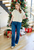 Holiday Shine Time Button Sweater Top