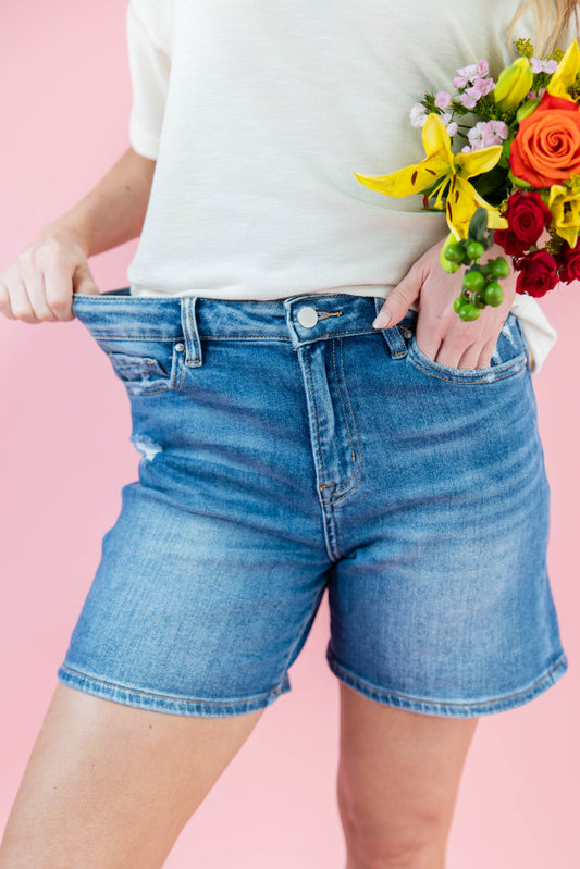 Bluewave Relaxed Fit Mom Shorts