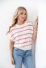 Feeling Striped Short Sleeve Top
