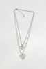 Open Hearted Layered Pendant Necklace