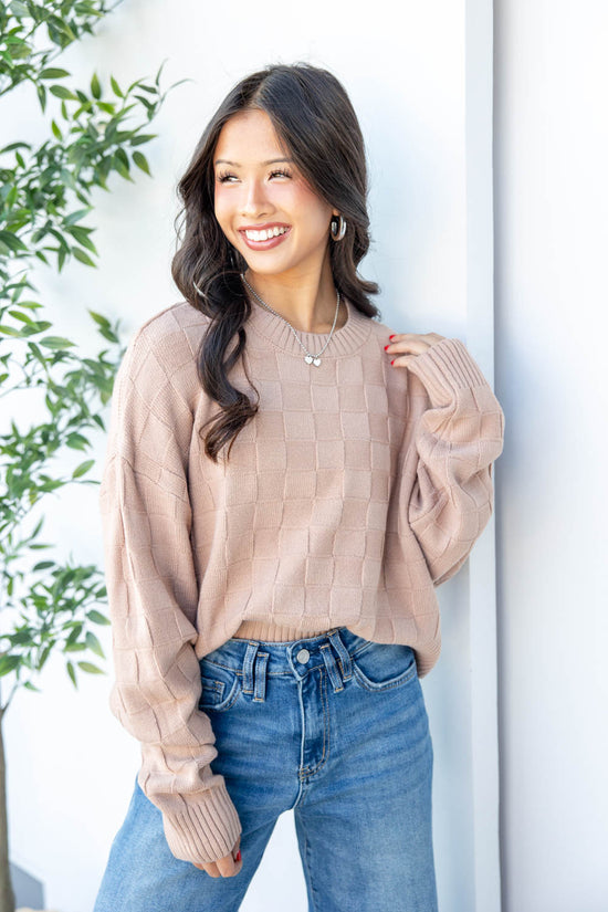 Morning Chill Checkered Sweater