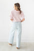 Barely Blue Bleach Wash Wide Leg Crop Jeans