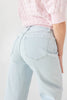 Barely Blue Bleach Wash Wide Leg Crop Jeans