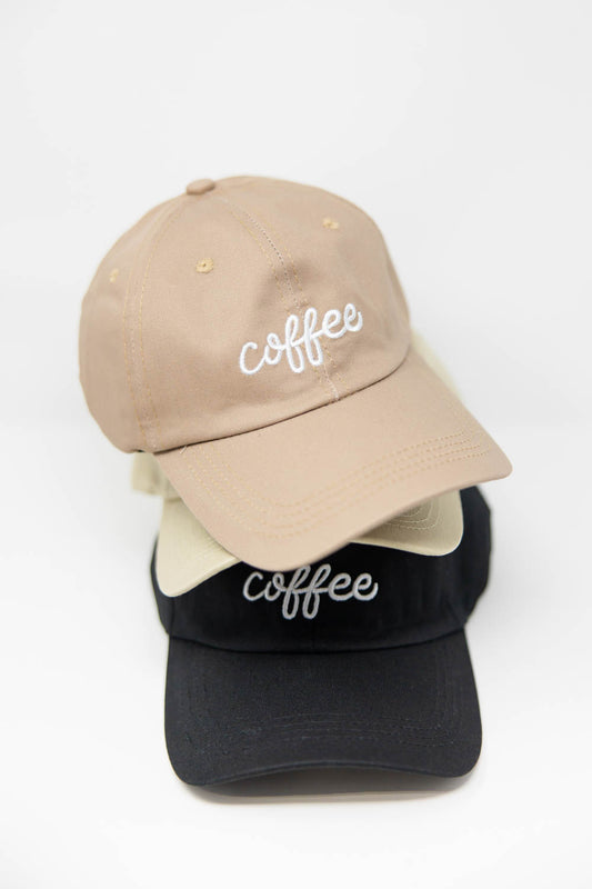 Coffee Time Embroidered Baseball Cap