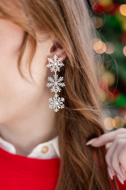 Snowday Sparkle Drop Earrings