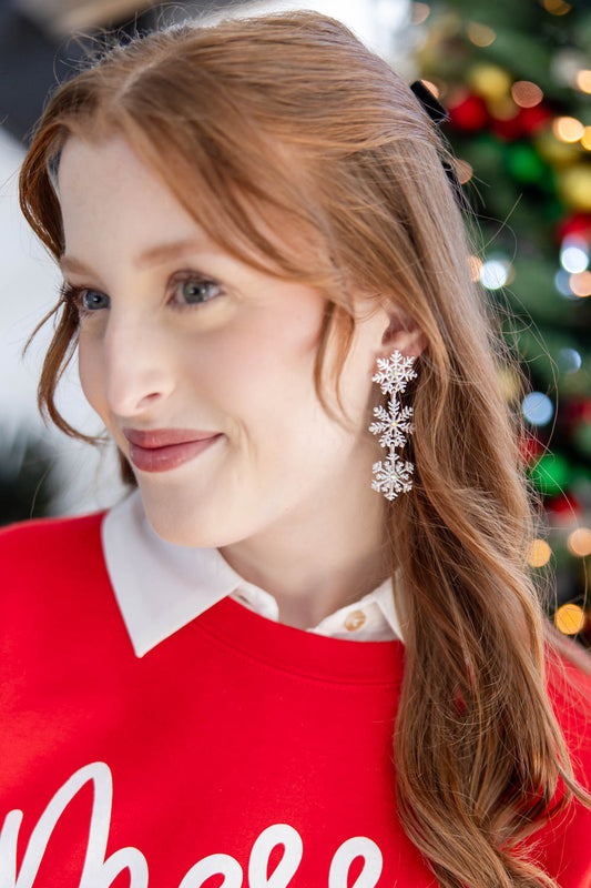 Snowday Sparkle Drop Earrings