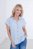 Light Touch Short Sleeve Button Down Top