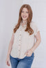 Light Touch Short Sleeve Button Down Top