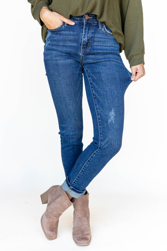 3 LENGTHS Great Lengths Dark Wash Relaxed Fit Jeans