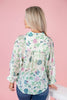 Soft Charm Floral Print Long Sleeve Blouse