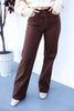 Mocha Moves Brown Slim Wide Jeans