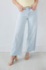 Barely Blue Bleach Wash Wide Leg Crop Jeans