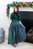 Kilted Edge Plaid Skirt