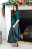 Kilted Edge Plaid Skirt