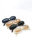 Sunset Club Retro Oval Frame Sunglasses