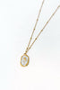Golden Bloom Enamel Tulip Pendant Necklace