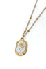 Golden Bloom Enamel Tulip Pendant Necklace