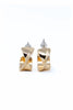 Color Splash Gold and Rhinestone Trio Hoop Earrings SET OF 3