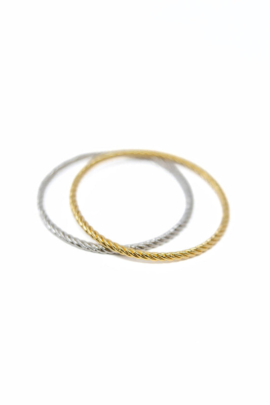 Signature Shine Twisted Bangle Bracelet