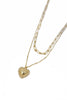 Heart Throb Dual Layered Heart Pendant Necklace