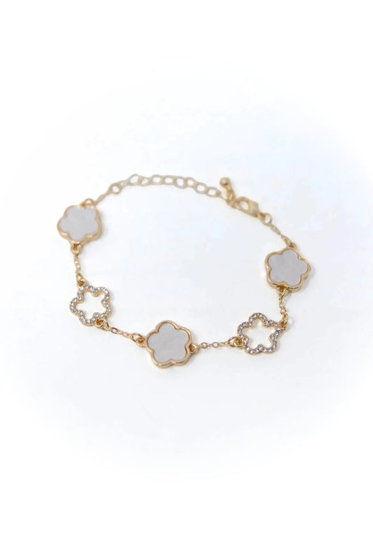 Lucky Streak Quatrefoil Clover Charm Bracelet